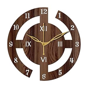 Freny Exim 12″ Inch Wooden Wall Clock (Wenge, Small Size, 30 Cm x 30 Cm)-027-Analog