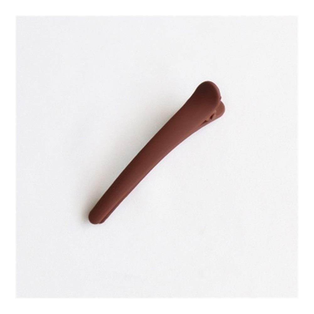 chenran Fashion 1PC Scrub Hair Clip For Women Girls Hairpins Candy Color Bang Side Clip Girls Hair Accessories Hair Clips (Color : Coffee)