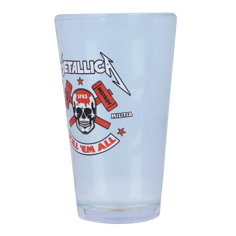 Nemesis Now Officially Licensed Metallica Kill Em All Glass, 14.8cm, Clear
