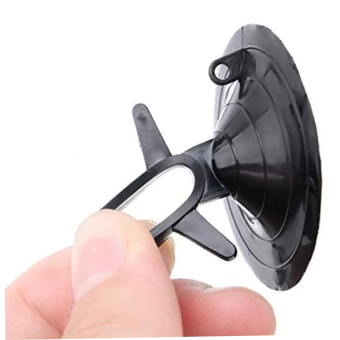 Tazas de succión, 10 Piezas de 4,5 cm de Vidrio pequeñas Tazas de succión con Anillo de tirón, Tazas de succión de Ventana del automóvil, Almohadillas de Sucker para Visor automotriz (Negro)