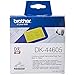 Brother DK44605 Etichette a Lunghezza Continua, Carta con Adesivo Rimovibile, 62 mm x 30.48 m, Giallo