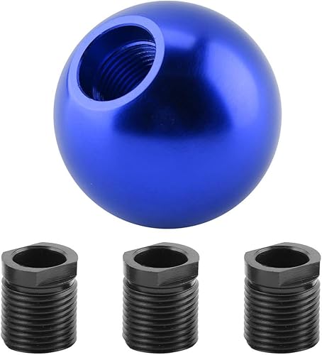 Miniatura 2 de Fydun Pomo de palanca de cambios de coche, cabeza de palanca de cambios universal con forma de bola redonda, perilla manual (azul)