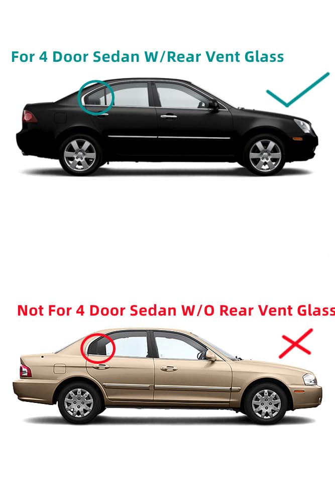 NAGD Driver Side Left Rear Vent Window Glass For 2007-2010 Kia Optima Sedan