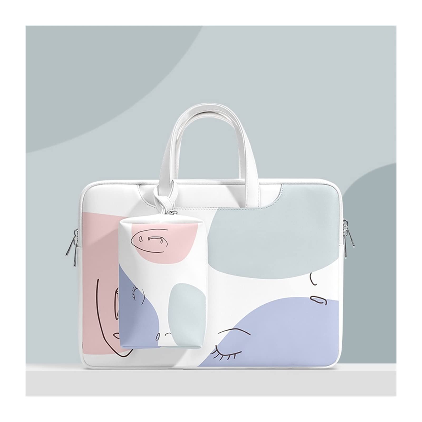 Missnine Sac Cabas Femme pour ordinateur Portable 15,6 Pouces pour Travail Sacs à Main Portés Épaule Cuir PU Sac Cours Porte-Documents Enseigant 3 compartiments, Brun