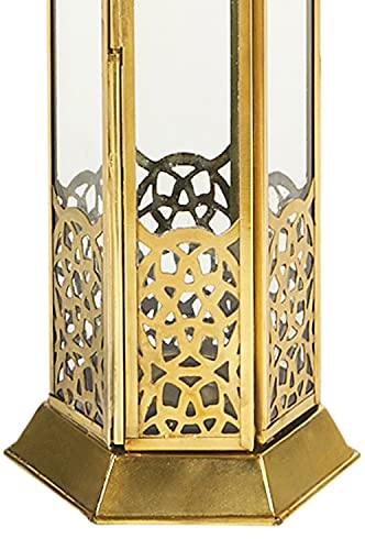 Orientalische Laterne aus Metall & Glas Muluk klar | orientalisches Windlicht | Marokkanische Glaslaterne für innen… – Bild 5