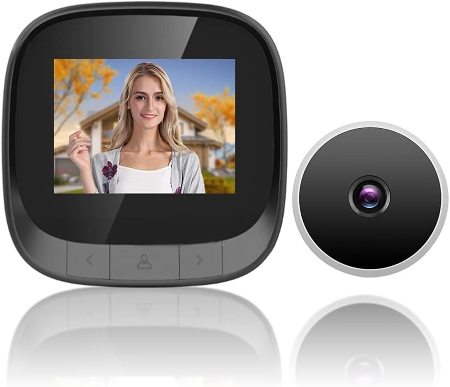 Digital Video Peephole, 2.4Ins TFT LCD Screen Infrared Smart Visual Door Viewer Eye Monitoring Camera, 90 Degree Wideangle Lens, for Home Security System