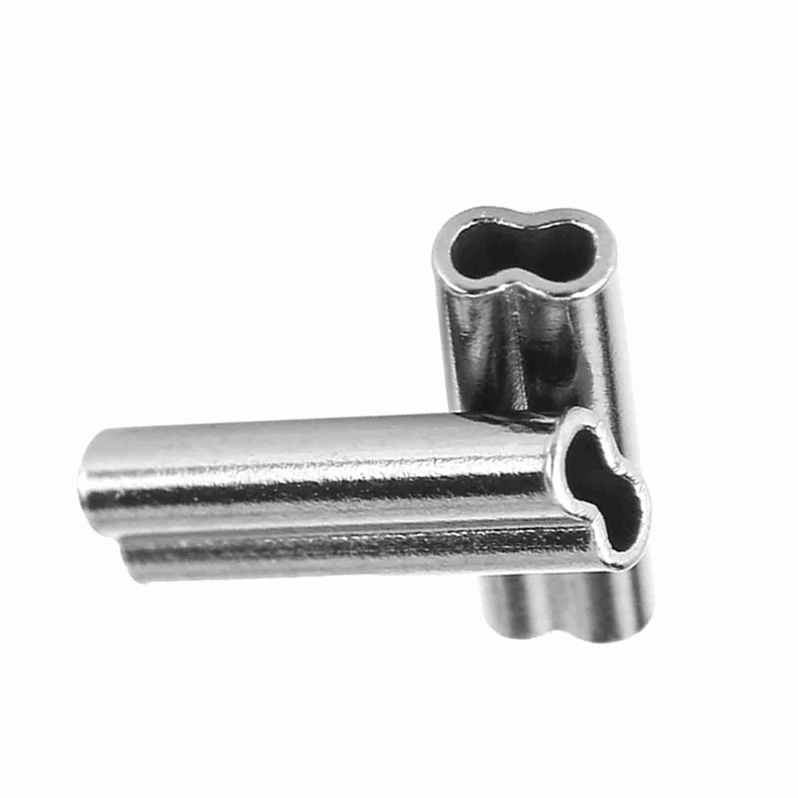 100pcs 1.4mm Double Drum Copper Tube Crimp Wire Leader Sleeves Fishing Line Tube Fishing Sleeves Fishing Copper Tube Crimp Sleeves Double Drum Sleeves C Sleeves Copper (1.6mm*10mm)