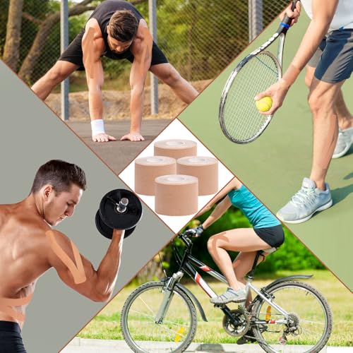 Beieverluck 12 Rolls Kinesiology Tape 2 Inch X 16.5 Feet Elastic Waterproof Athletic Tape For Ankle Wrists Knees Breathable Latex Free Tape For Sports Muscle Pain Relief And Joint Support thumb #6