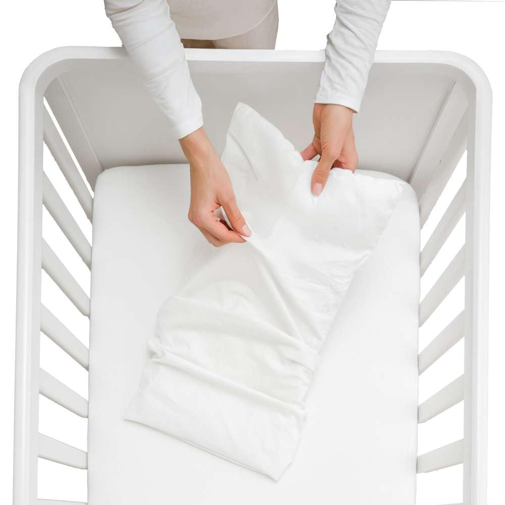 Cecotec Protector De Colchón 60x120 Flow Protectbaby. Para Cuna Impermeable y Transpirable 100%,Tejido de Malla Suave. Lavable A Altas Temperaturas. Fabricado España Certificado Oekotex