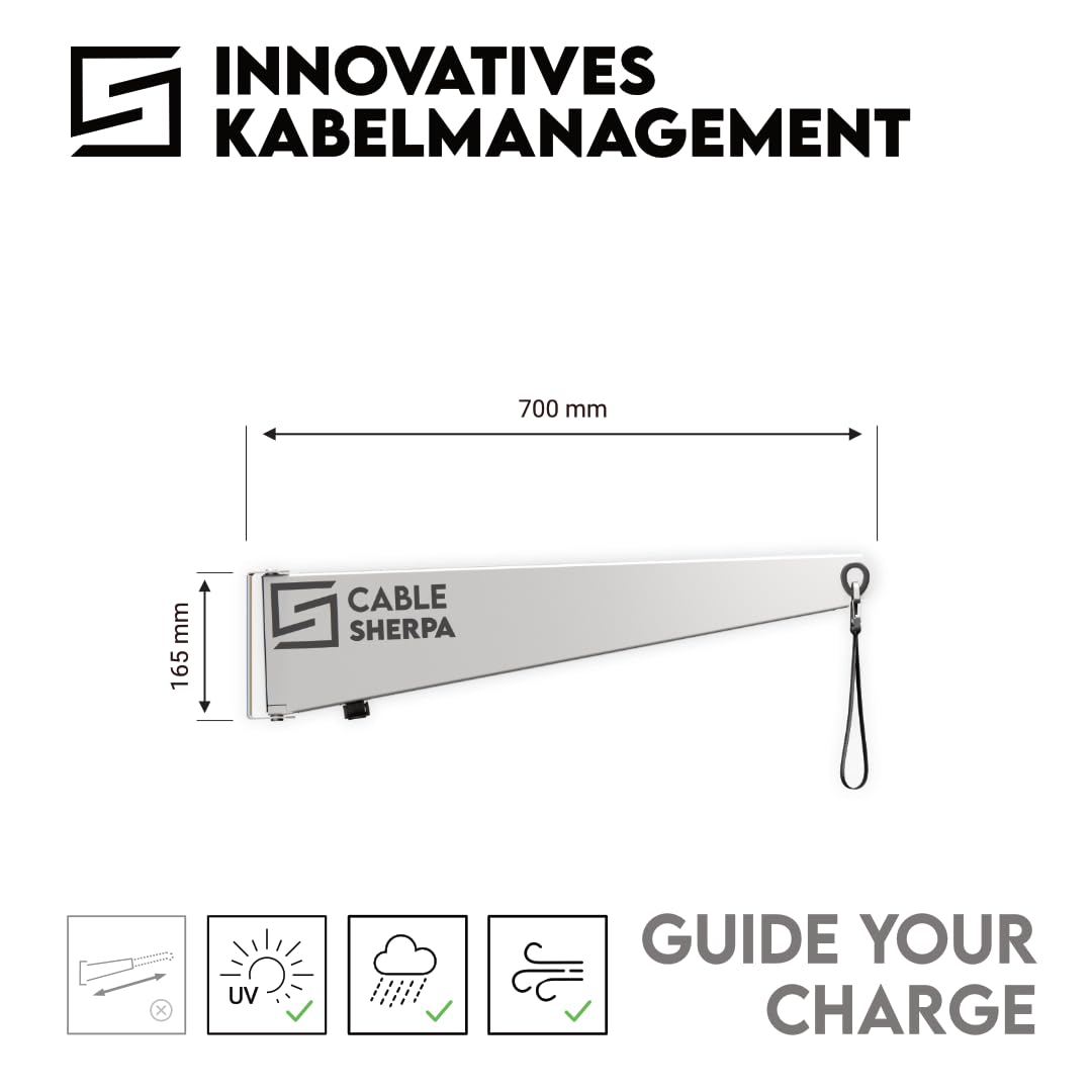 Uchwyt na kabel (szary (białe aluminium), niewyciągany (outdoor))