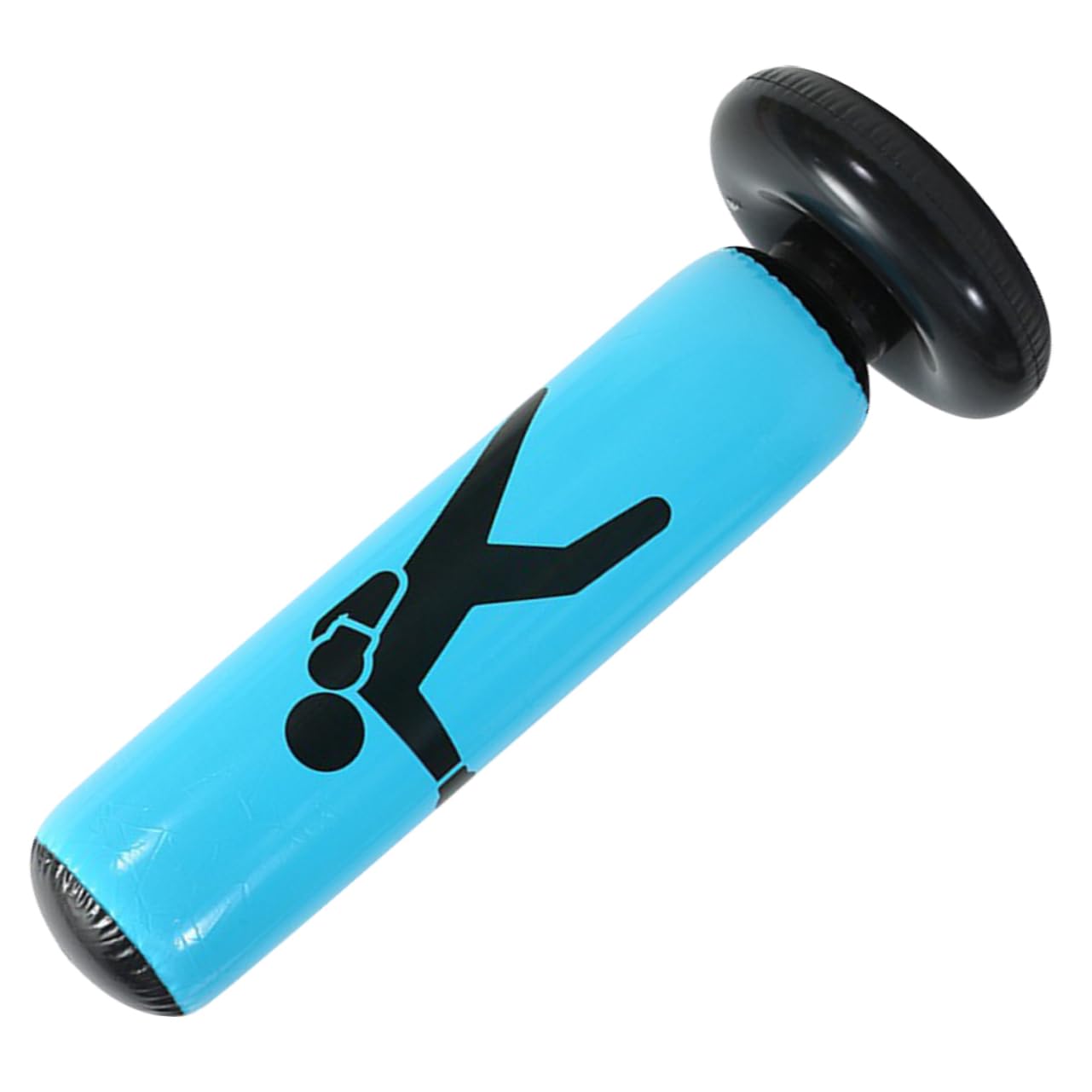 Mikikit Tumbler Training Boxing Bag Equipment for Boxing Fitness Punching Column Fitness Equipment Sky-Blue PVC