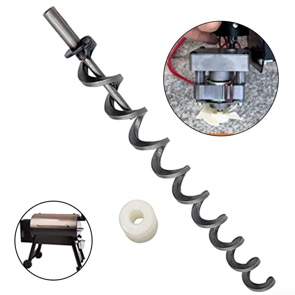 Schnecken- und Bürsten-Set, Schneckenwelle Schraube Schubstange Nylon Bürsten-Set, Zünder Spiralbohrer Schraubstange Zubehör, für Traeger Pelletgrills