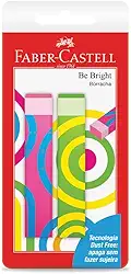 Borracha, Faber-Castell, BeBright Cartela, SM/BEBRIGHT, 2 unidades, Cores Sortidas
