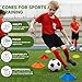 105 Pack Agility Soccer Cones for Training, Reusable Sports Cones for Drills with Mesh Bag, Training Cones for Soccer Practice, Football, Basketball - Disc Cones Training Equipment (Mixed Color)