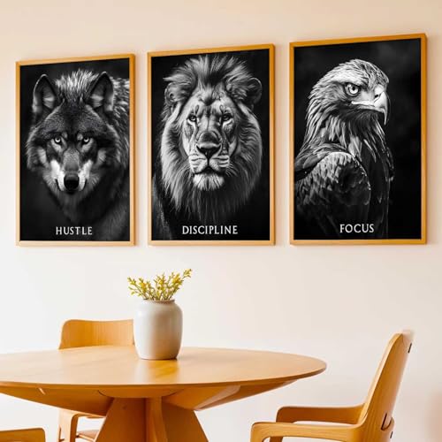 Image of walllane Motivational Quotes Art Framed Posters for Living Room Bedroom Office | Aesthetic Inspirational Poster with Frames GYM Wall Decor Set Of 3 (10X13 inch)