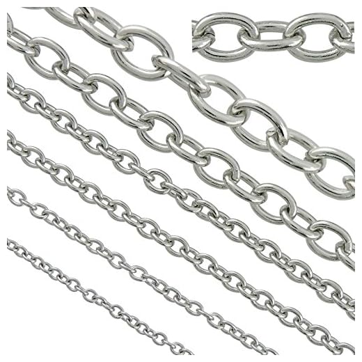 6.6ft 8.5mm Width Stainless Steel Rolo Cable Chains Findings Fit for Jewelry Making &DIY (SC-1027-F)