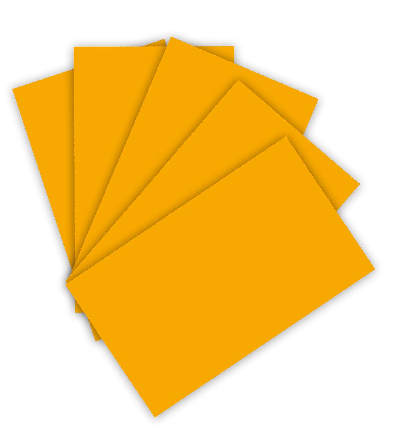folia 6316 Coloured Paper 130 g/m², Coloured Drawing Paper in Dark Yellow, DIN A3, 50 Sheets, as a Base for Numerous Crafts