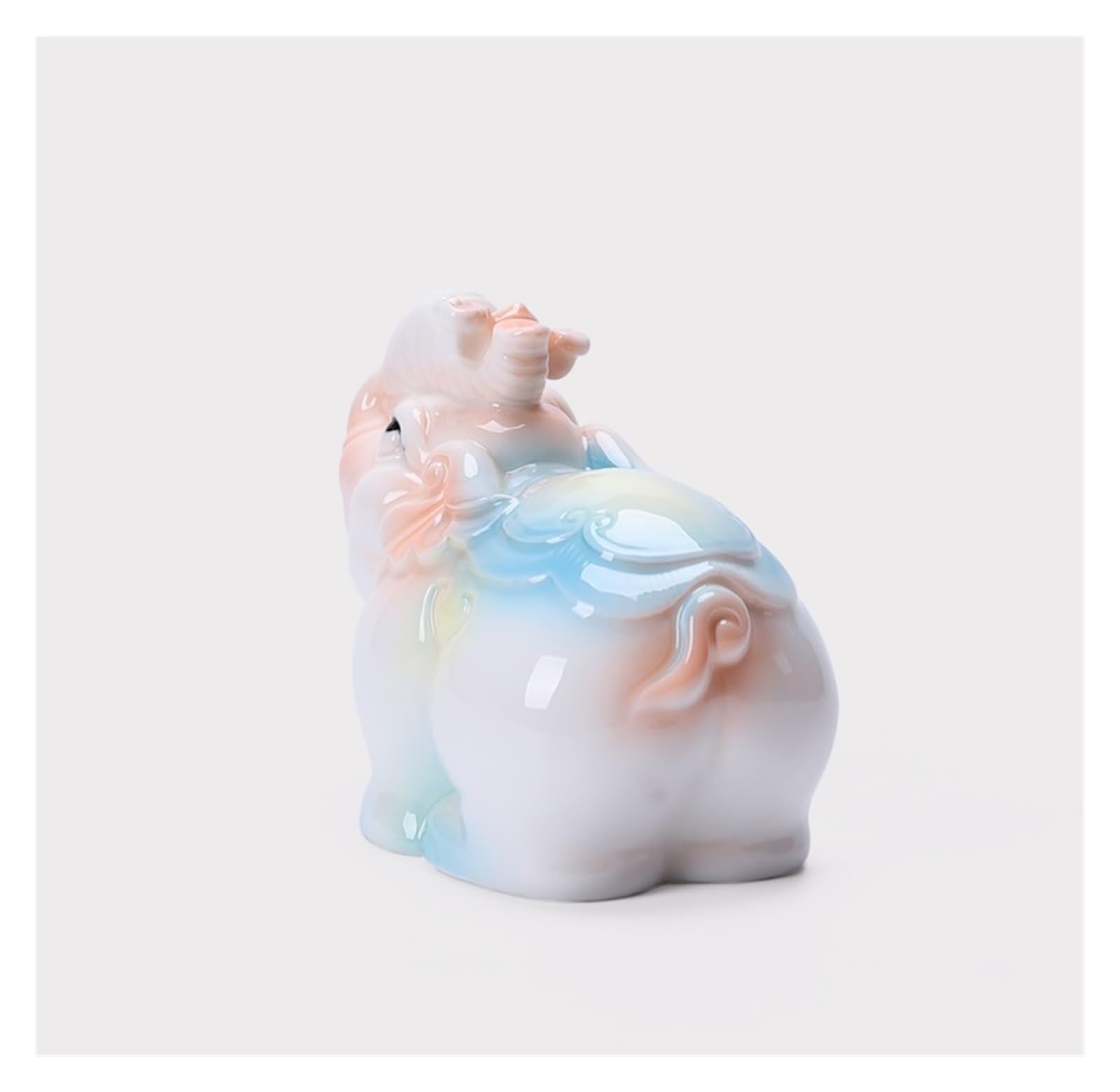 Figuras Pequeñas de Mesa Para Decoración Del Hogar Adornos creativos de elefante de cerámica for sala de estar, artesanías de elefante, decoración de escritorio Decoraciones de Estantería de Sala de E