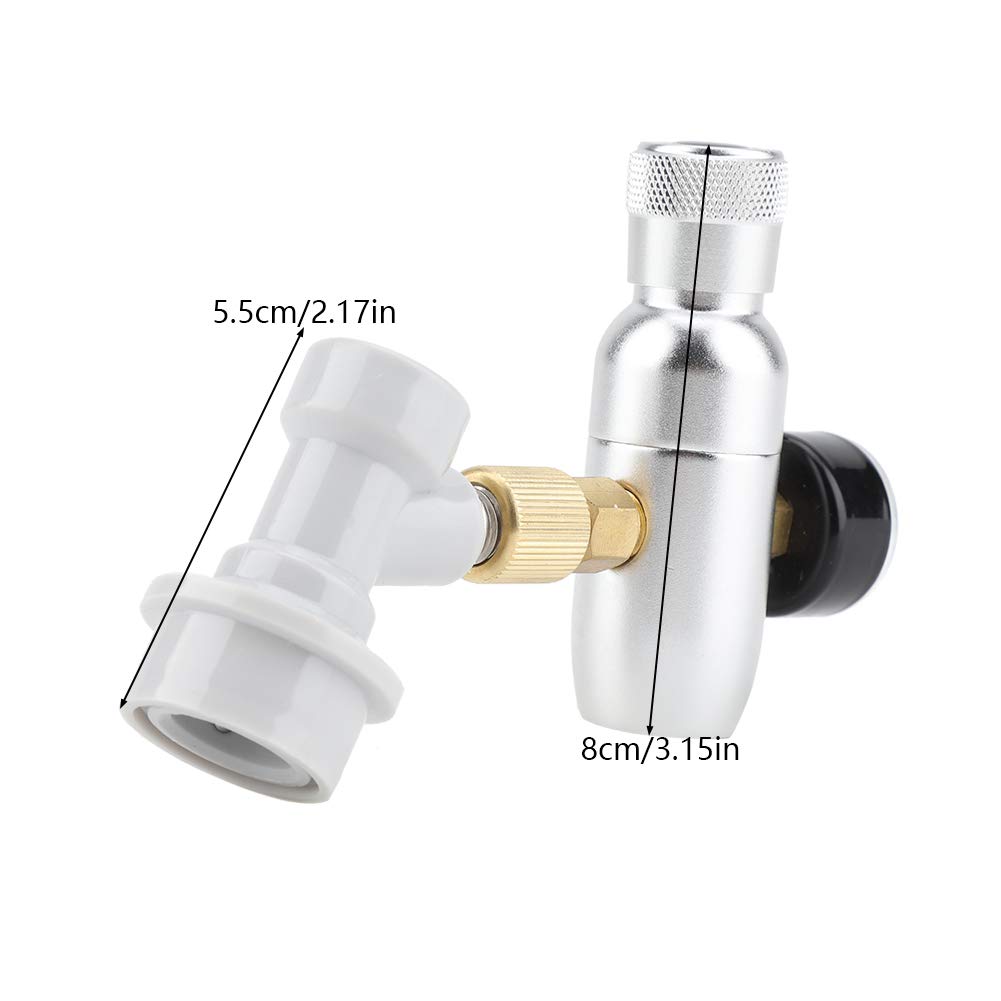 Régulateur de Bière 16g Homebrew Co2 Kit Chargeur Distributeur de Co2 pour Fûts de Bière à Usage Intensif (0-60PSI)