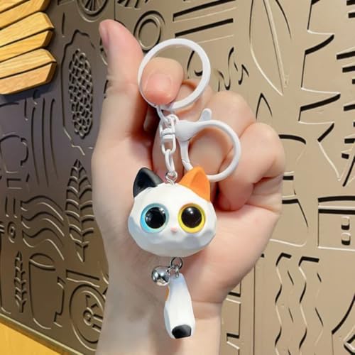 Image of Cute Cat Keychain & Bag Hanging Charm for Girls | Cartoon Cat Bag Charm | Keyring for Bags, Purse, Backpack | Gift for Girls & Women