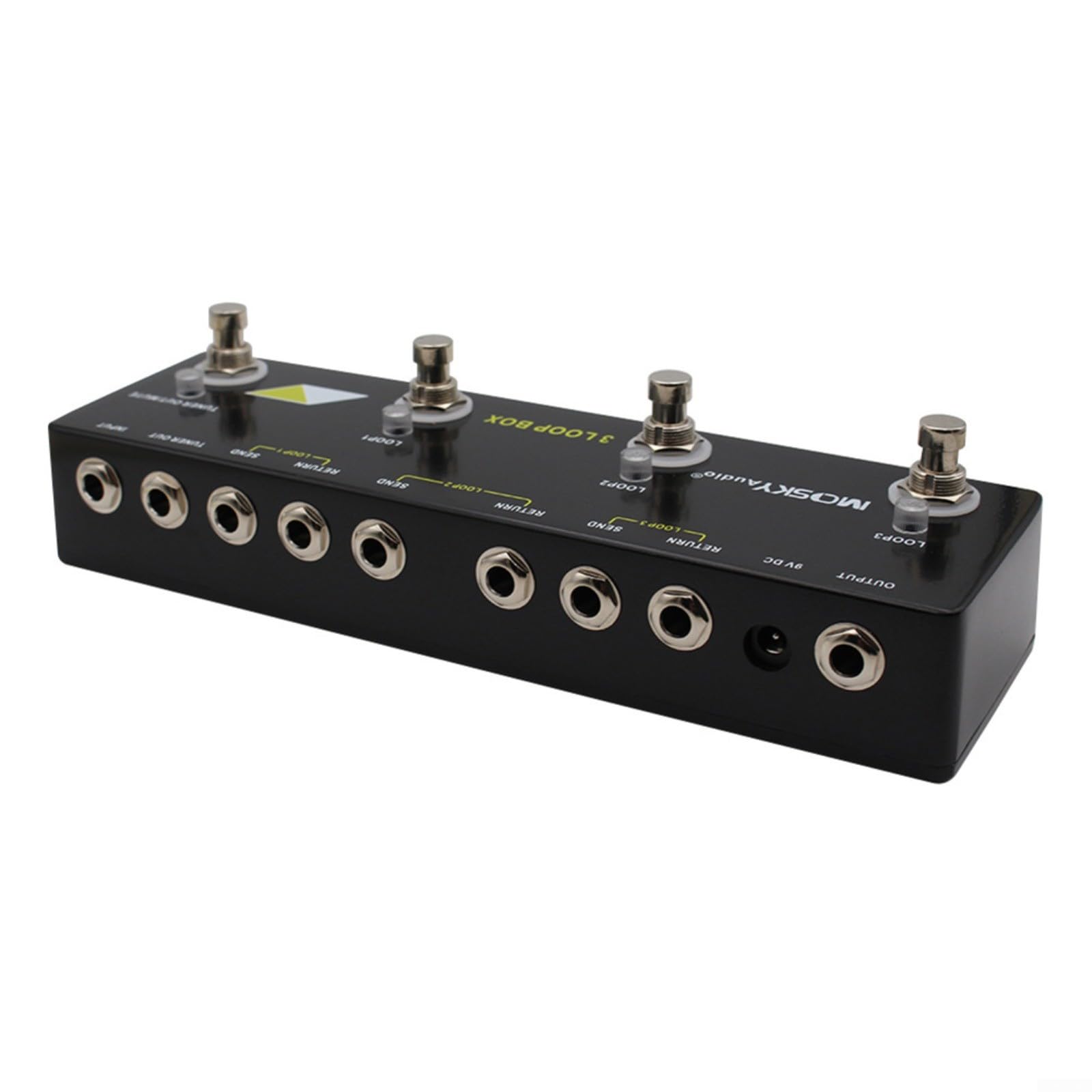 Gitarren Effektpedal Looper mit Tuner Funktion True Bypass Unbegrenzte Aufnahmezeit Mehrfache Looping Möglichkeiten Für MOSKYaudio 3 Loop Box 230 x 70 x 36 mm