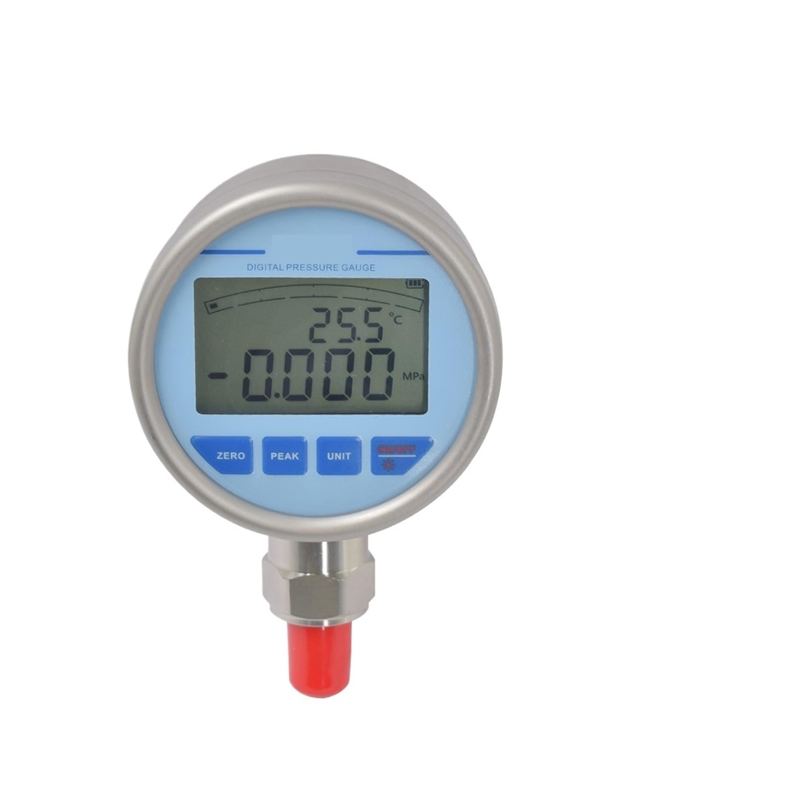 Gqnblvhzupdm M20-1.5 Micrometer, Digital Air Oil Pressure Gauge Accuracy 0.1% Diaphragm Stainless Steel 316L Backlight Fuel Water Meter(,-100Kpa-250Kpa)