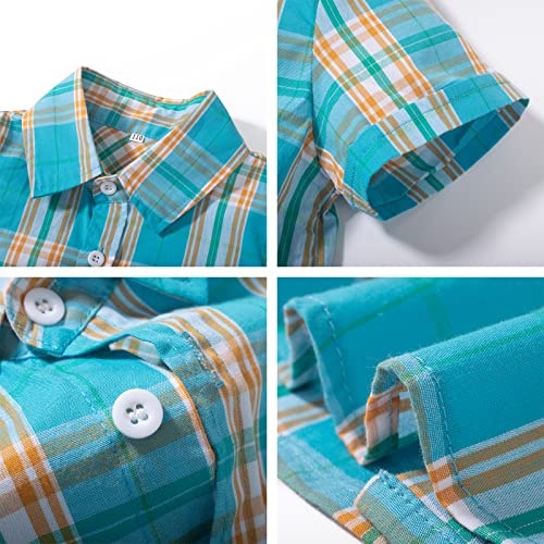 Nwada Toddler Boy Clothes Dress Suit with Bow Tie Shirt, Suspender Short Pants, Baby Gentleman Outfit for Summer3