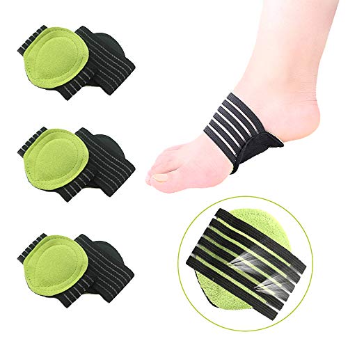Arch Support Sleeves, 3 Pairs Compression Fasciitis Cushioned Support Sleeves, Plantar Fasciitis Foot Relief Cushions for Plantar Fasciitis, Fallen Arches, Achy Feet Problems for Men and Women