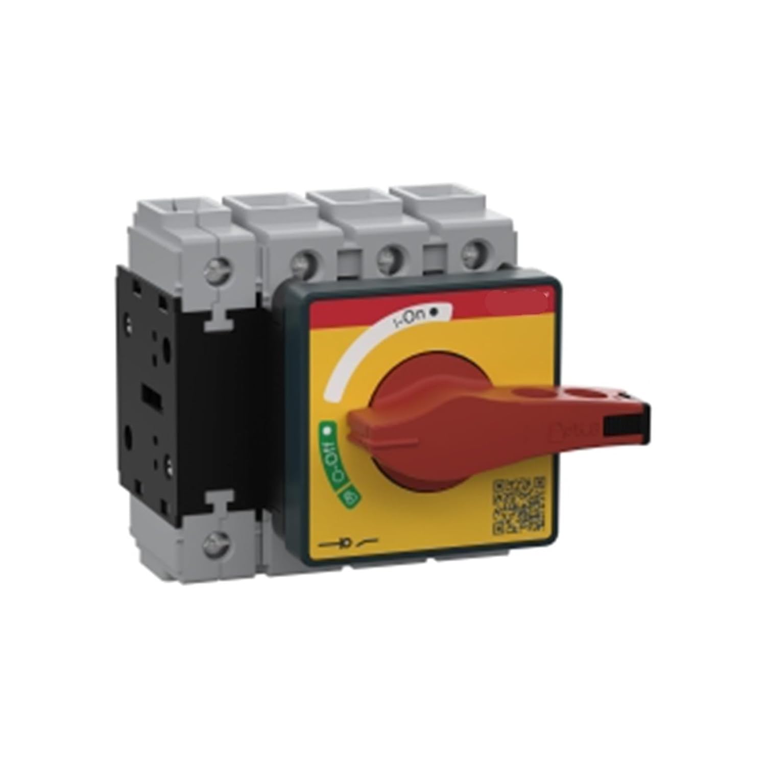 INSm Load Disconnect Switch INS80m 4P 63A Yellow Cover, red handle丨CSD08D4RY063M