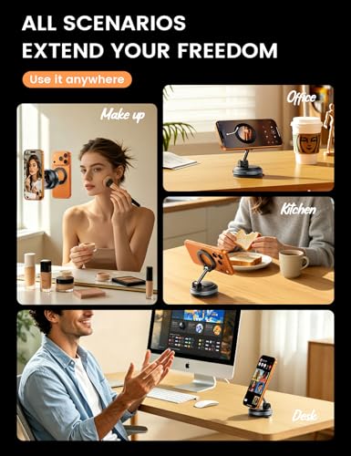 Lamicall Magsafe Magnetic 360° Adjustable Vacuum Suction Cup Phone Mount - image 6