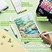 Ohuhu Alcohol Markers Brush Tip - 120-color AP Certificated Double Tipped Art Marker Set for Artist Adults Cozy Coloring Drawing Illustration - Brush and Fine Dual Tips - Honolulu B - Refillable