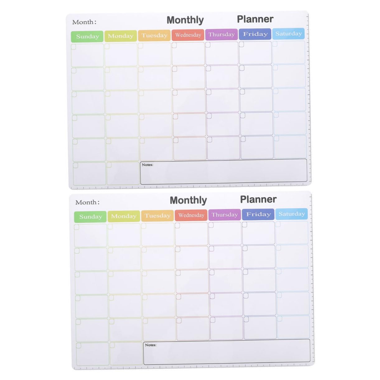 STOBOK 2stücke Magnetische Kühlschrank-whiteboard Kühlschrankkalender Whiteboard-kalender Trocken Abwischbar Magnetischer Kühlschrankkalender Kalender-whiteboard