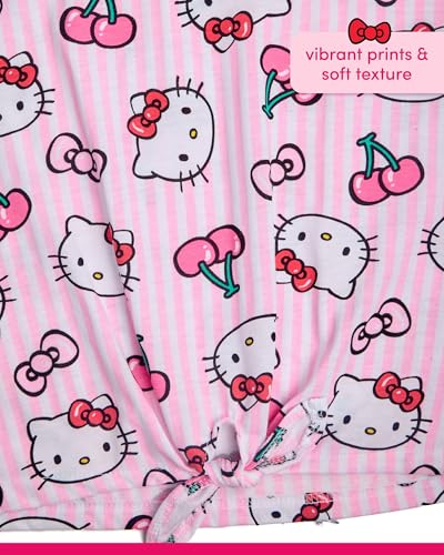 Hello Kitty Girls Shirts - Short Sleeve Cute Casual Crewneck Graphic Tees Shirts for Girls Tops T-Shirt (Sizes: 4-12)3