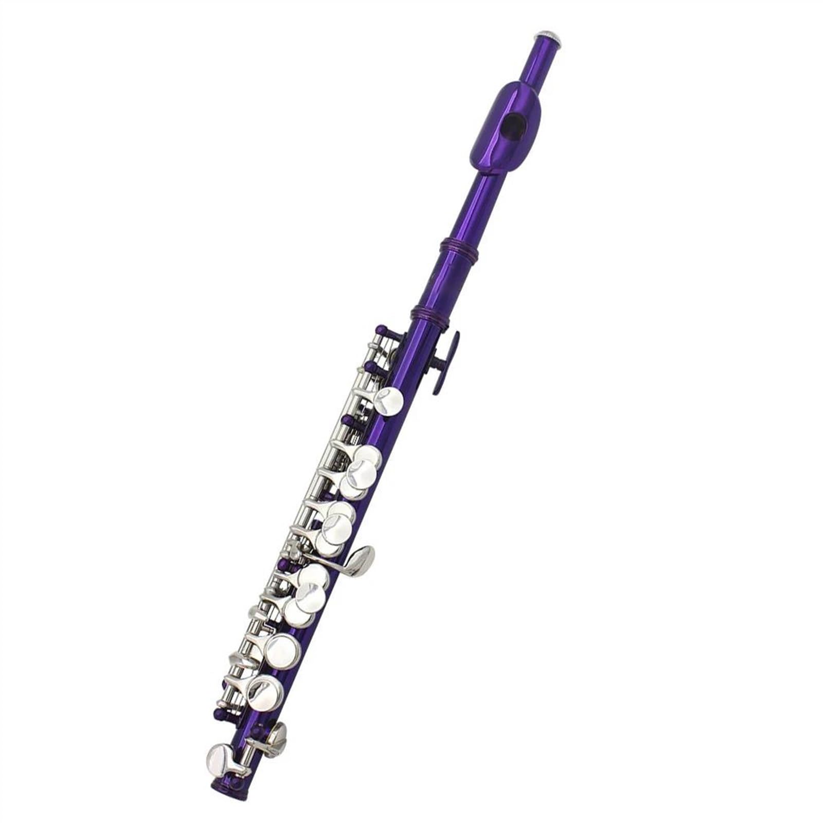 Flauto Viola Piccolo 16 Fori Chiave MI Di Mezza Misura In Cupronichel Con Custodia In Pelle