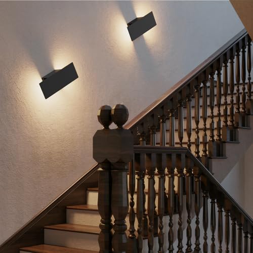 Image of Tipace Hardwired Black Wall Sconces,3000K Modern Wall Lights Led Indoor Wall Wall Mount Light for Bedroom,Living Room, Hallway,GU10 Bulbs Included,1 Pack