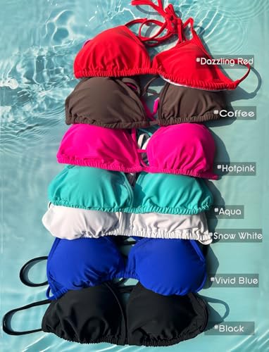 Triangle Bikini Tops for Women Halter String Bathing Suit Tops Sexy Brazilian Black White Swimsuit Top4