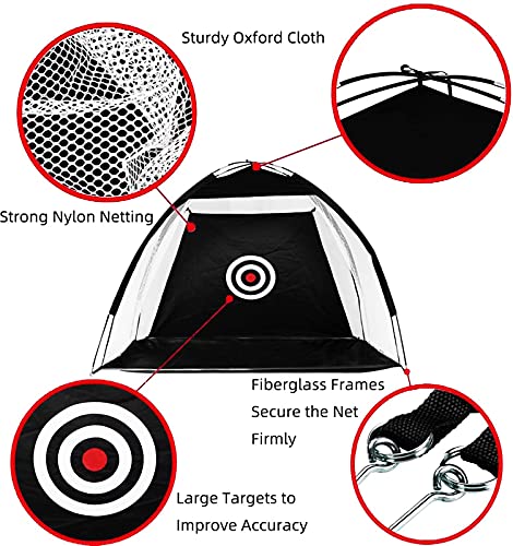 Golf Abschlagnetz LOVMEAD 3 m Chipping Netz Set für Training