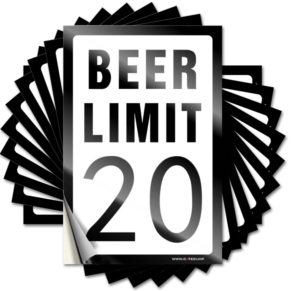 Books, Sticker Interesting Hat Beer Limit 20 | Encouraging Waterproof Vinyl Stickers(12X18CM)