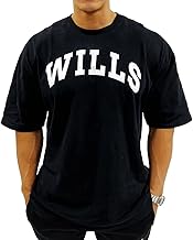 [WILLS FITNESS] Tシャツ メンズ 半袖 オーバーサイズ Tシャツ ビッグシルエット 五分丈 コットン100% ウィルズフィットネス FRONT BIG LOGO OVERSIZE T-SHIRT 筋トレ ジム ウエア 9900000010018