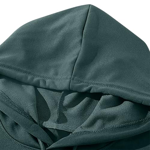 Mens Hoodies Big and Tall Long Sleeve Hooded Sweatshirt Casual Solid Color Pullover Tops 2025 Trendy Fashion Clothes4