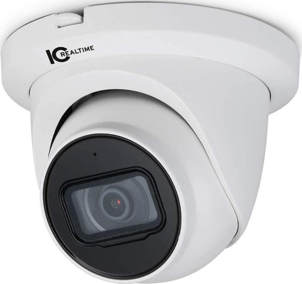 IC Realtime IPMX-E20F-IRW2 2MP IP Indoor/Outdoor Small Size Starlight Eyeball Dome Fixed 2.8mm Lens (106 AOV), 1/2.8 CMOS Sensor, IP67 Protection, Up To 164ft IR, POE, Replaced ICIP-D2000-IR