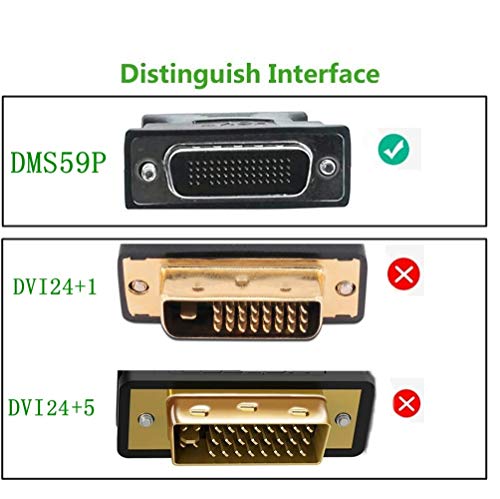 image for DMS 59 Pin to 2 DisplayPort Cable, CABLEDECONN DMS 59 Pin Male to Disp