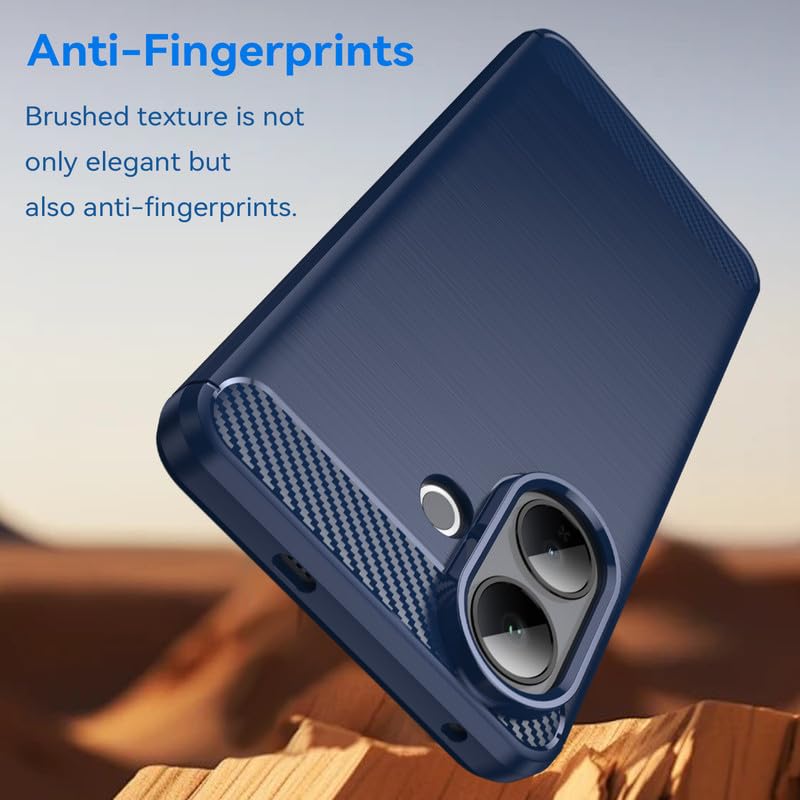 Image of Hybrid Carbon Fiber Back Case for Vivo V60 Lite 5G (Blue)