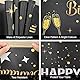 40.Tischläufer Geburtstag,Schwarz Gold Tischdeko 40 Geburtstag Happy Birthday Tischläufer Tischdecke für 40 Geburtstag Party Dekoration 180 x 35cm