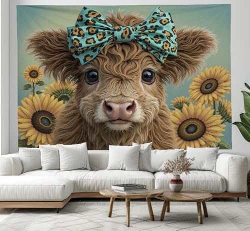 Tapisserie murale rétro jaune brunâtre 230x180 cm pour grand décor