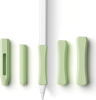 5 Pack Pencil Grips Compatible with Apple Pencil 2nd Generation/USB-C/Pro Silicone Ergonomic Design Sleeve Holder((Mint Green)
