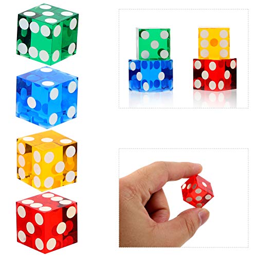 FAVOMOTO Dads de Acrílicde 4 Peças Cnjuntde Dads de 6 Lads EntretenimentMrre para Jgs de TleirAtivid