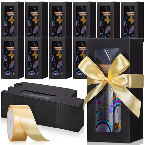 FillTouch 120 Pcs Black Tumbler Gift Boxes for Packaging Shipping