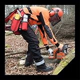 Oregon Yukon Pantalon de Protection pour Tronçonneuse Type A Classe 1 (20 m / s) pour Tronçonnage, Couleur Noir, Taille M (FR 42-44) - 3