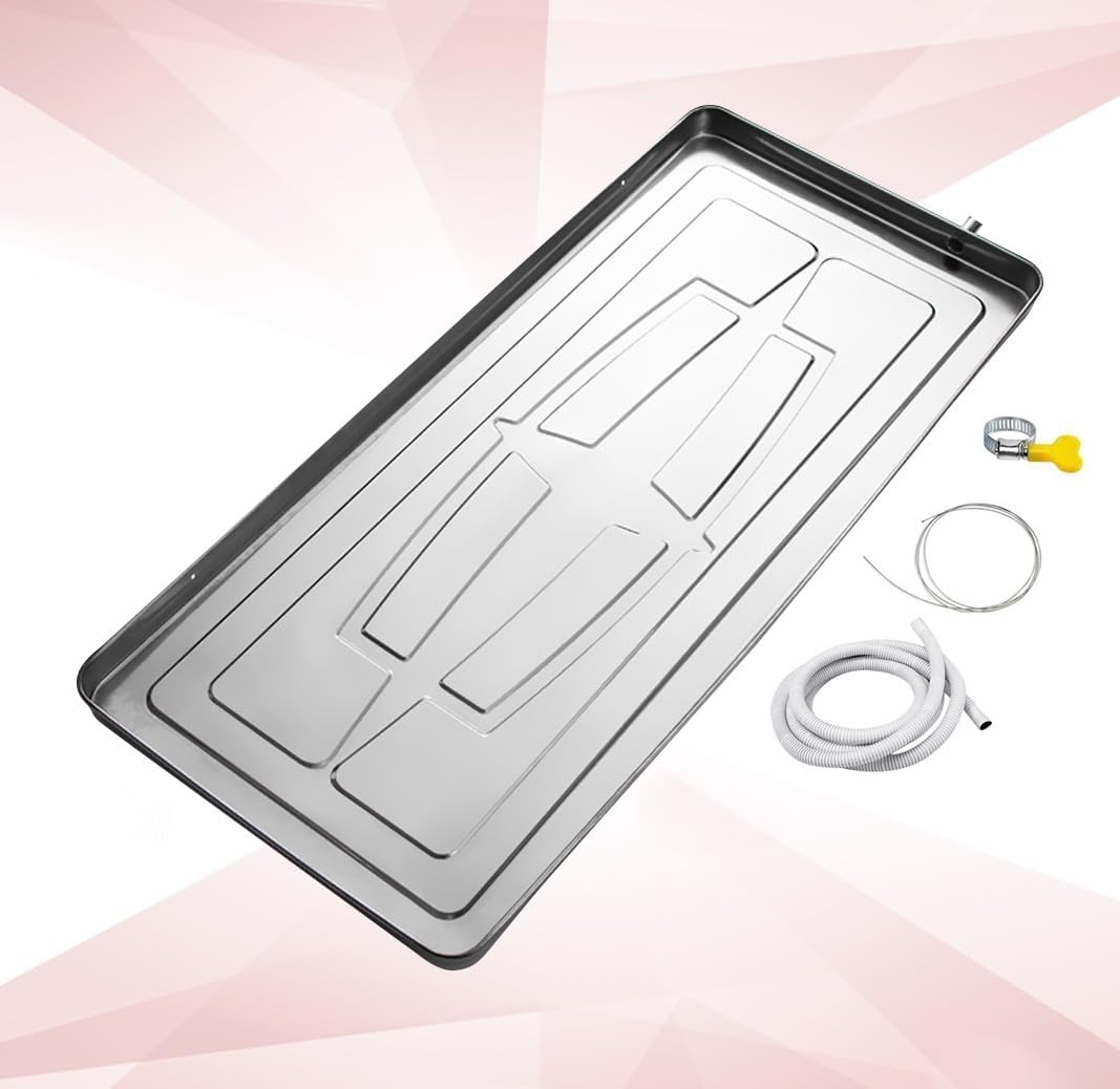 Universal Stainless Steel AC Drip Pan - Outdoor Water Collection Cushion for Window & Mini Split Units (93x44cm/37x17in) - Durable Drainage Solution